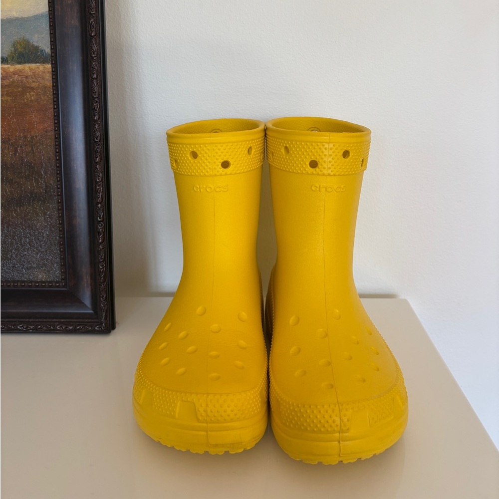 Women’s Yellow Crocs Rain Boots women size 7